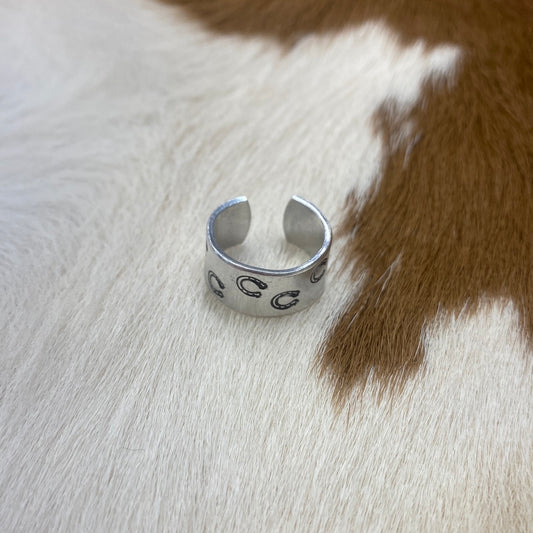 Horse Shoe Stamped Ring