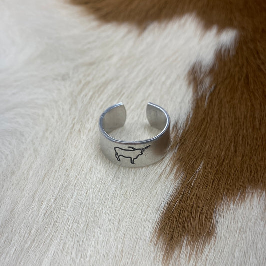 Longhorn Stamped Ring