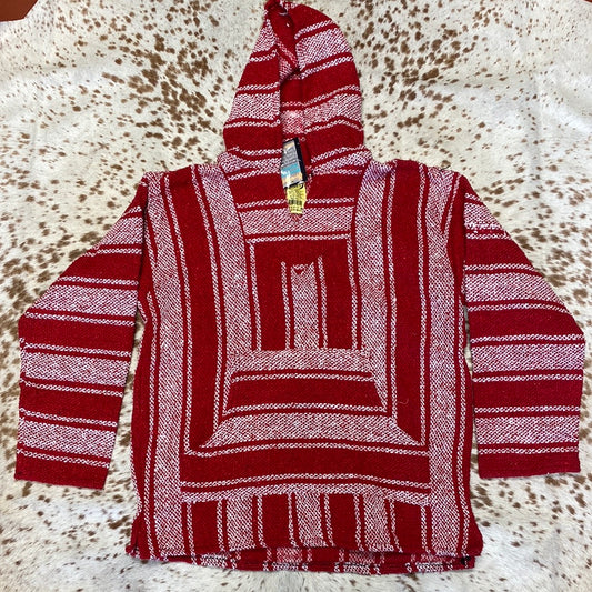 Red and White Baja Hoodie