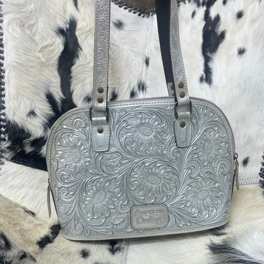 American Darling Silver Tooled Purse