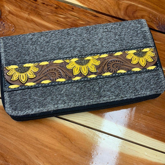 Myra Cowhide Sunflower Wallet