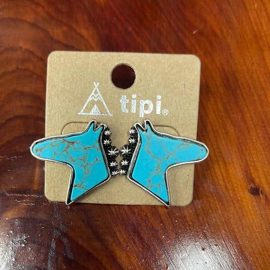 Turquoise Horse Studs