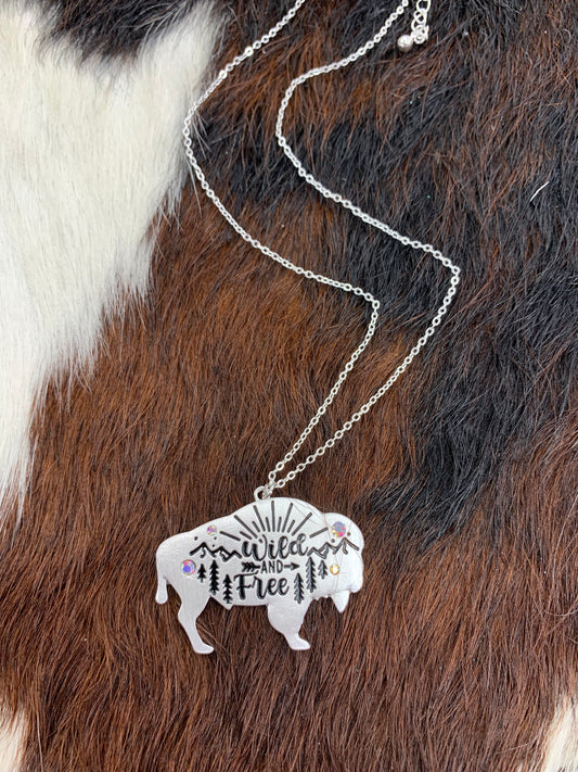 Wild and Free Buffalo Necklace